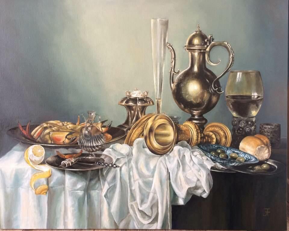 La nature morte (copie de Willem Claesz de Heda)